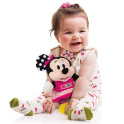 Clementoni Baby Baby Βρεφικό Παιχνίδι Minnie Χνουδωτό-Κουδουνίστρα Για 6+ Μηνών 1000-17164 8005125171644