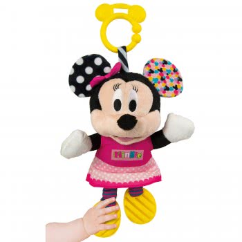 Clementoni Baby Baby Βρεφικό Παιχνίδι Minnie Χνουδωτό-Κουδουνίστρα Για 6+ Μηνών 1000-17164 8005125171644