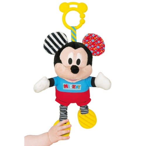 Clementoni Baby Baby Βρεφικό Παιχνίδι Mickey Χνουδωτό-Κουδουνίστρα Για 6+ Μηνών 1000-17165 8005125171651