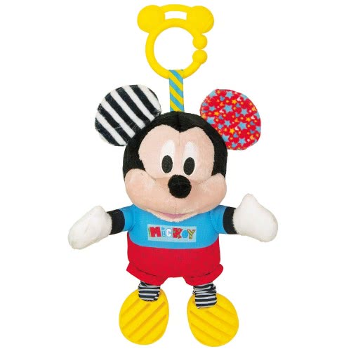 Clementoni Baby Baby Βρεφικό Παιχνίδι Mickey Χνουδωτό-Κουδουνίστρα Για 6+ Μηνών 1000-17165 8005125171651