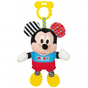 Clementoni Baby Baby Βρεφικό Παιχνίδι Mickey Χνουδωτό-Κουδουνίστρα Για 6+ Μηνών 1000-17165 8005125171651