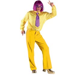 CLOWN Στολή Παντελόνι Καμπάνα Hanger Tag, Κίτρινο 71334 5203359713347