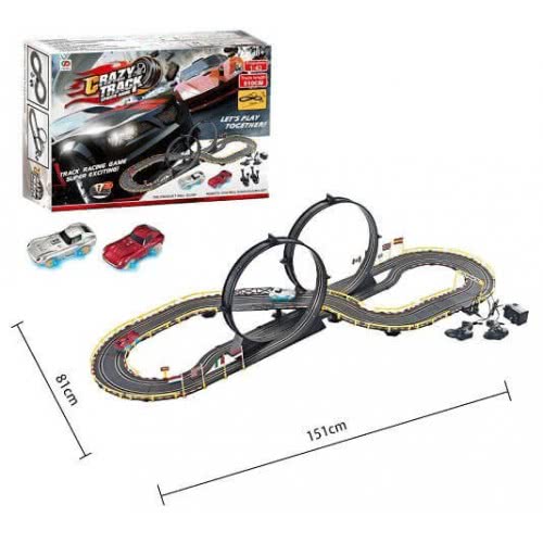 Toys-shop Choice B/O Crazy Track Racing Game With 2 Cars JB053686 6990317536863