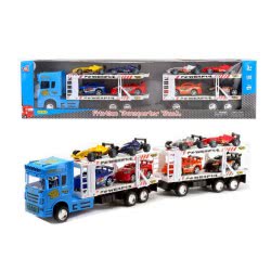 Toys-shop Choice Friction Truck - Transporter Car With 8 Racing Cars - 3 Colors JA062572 6990317625727