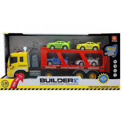 Toys-shop Choice Friction Truck - Car Transporter Lorry With Light And Sound JA079350 6990317793501