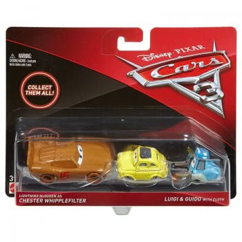 Mattel Disney/Pixar Cars 3 Chestrer Whipplefilter - Luigi And Guido Αυτοκινητάκια Σετ DXV99 / DXW00 887961403787