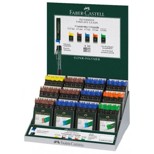 Faber-Castell Περιέκτης Με 12 Μύτες 0.5Mm HB Για Μηχανικό Μολύβι 120500 4005401205005