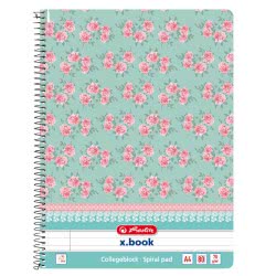 herlitz Spiral Pad A4 Ladylike 80 Sheet Ruled With Margin 3 Assorted Motifs 11232584 4008110444055