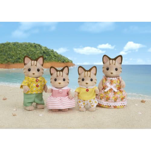 Epoch Sylvanian Families: Οικογένεια Striped Cat 5180 5054131051801