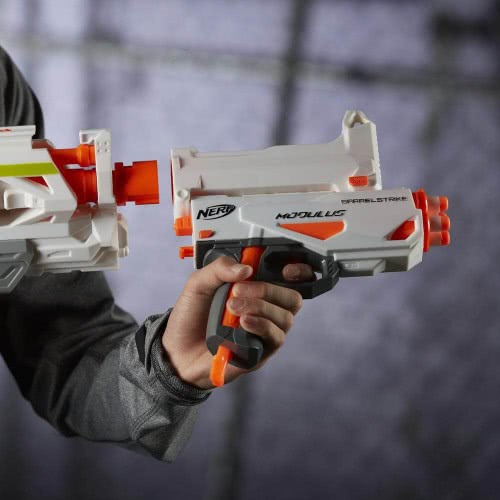 Moitié Prix 9,95€ Pistolet Nerf Modulus Barrelstrike , Nerf Modulus Stockshot Nerf Elite Modulus