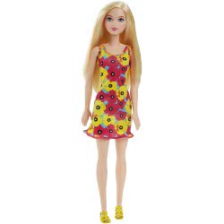 Mattel Barbie Modern Dresses-Yellow Dress, Blonde Doll T7439 / DVX87 887961377156