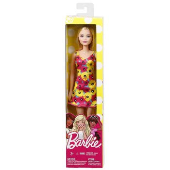 Mattel Barbie Μοντέρνα Φορέματα-Κίτρινο Φόρεμα, Ξανθιά Κούκλα T7439 / DVX87 887961377156