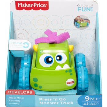 Mattel Fisher Price Press 'N Go Monster Truck Green DRG16 / DRG15 887961333268