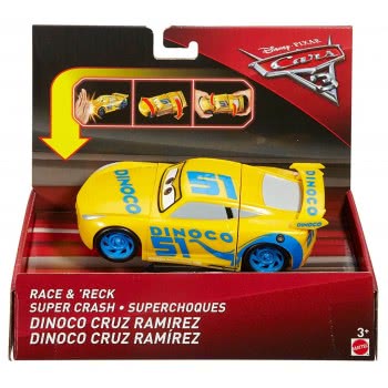 Mattel Disney/Pixar Cars 3 Race & Reck Στραπατσαρισμένα Οχήματα Dinoco Cruz Ramirez DYW10 / DYW43 887961423921