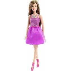 Mattel Barbie Modern Dress With Accessories, Purple Dress Brunette Doll T7580 / DGX81 887961204872