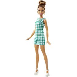 Mattel Barbie Fashionistas Emerald Check Original Doll FBR37 / DVX72 887961377002