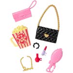 Mattel Barbie Μαύρη Τσάντα, Ποπκορν Και Αξεσουάρ FCP32 / DWD71 887961379884
