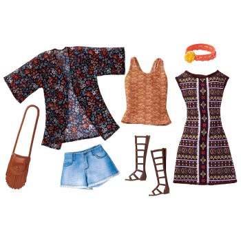 Mattel Barbie Fashions Ρούχα Μόδας Boho, Σετ Των 2 FCT81 / DWG40 887961380958