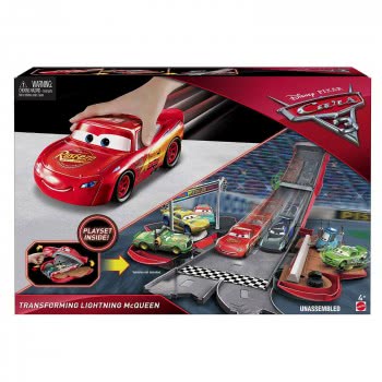 Mattel Disney/Pixar Cars 3 Transforming Lightning Mcqueen Playset FCW03 / FCW04 887961460735