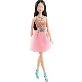 Mattel Barbie Μοντέρνα Φορέματα Με Αξεσουάρ, Κοραλί Φόρεμα, Μελαχρινή Κούκλα T7580 / DGX83 887961204896