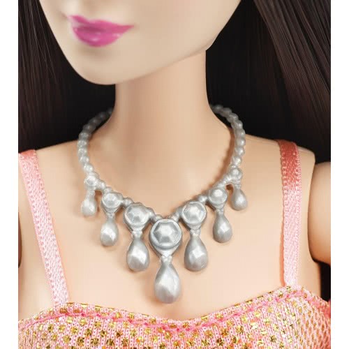 Mattel Barbie Μοντέρνα Φορέματα Με Αξεσουάρ, Κοραλί Φόρεμα, Μελαχρινή Κούκλα T7580 / DGX83 887961204896