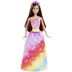 Mattel Κούκλα Barbie Πριγκίπισσα - Φόρεμα Με Ουράνιο Τόξο DHM49 / DHM52 887961216974