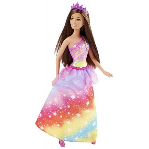 Mattel Κούκλα Barbie Πριγκίπισσα - Φόρεμα Με Ουράνιο Τόξο DHM49 / DHM52 887961216974