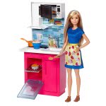 Mattel Barbie Furniture Kitchen And Doll DVX51 / DVX54 887961376777