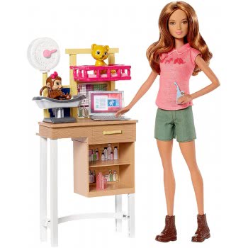 Mattel Barbie Κτηνίατρος Με 2 Ζωάκια Σετ Παιχνιδιού DHB63 / DVG11 887961368444