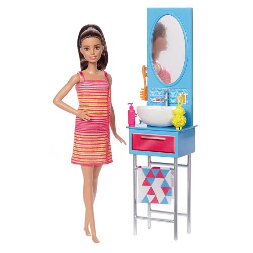 Mattel Barbie Δωμάτιο Με Κούκλα, Μπάνιο DVX51 / DVX53 887961376807