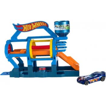 Mattel Hot Wheels Turbo Jet Car Wash Σετ Παιχνιδιού Fold Out DWK99 / DWL00 887961384116