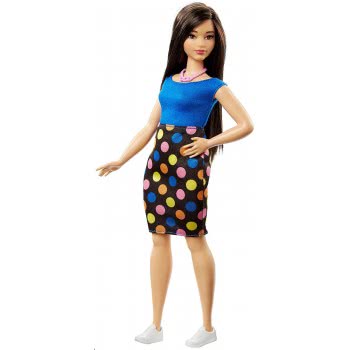 Mattel Barbie Fashionistas Polka Dot Fun Curvy Doll FBR37 / DVX73 887961377064