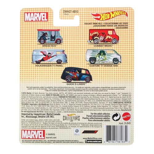 Mattel Hot Wheels Pop Culture Marvel Bread Box Black Widow Αυτοκινητάκι DLB45 / DWH27 887961381832