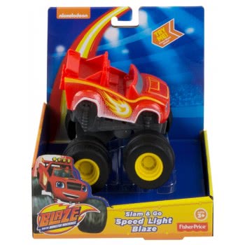 Mattel Blaze Οχήματα Slam And Go - Speed Light Blaze Truck CGK22 / DYT98 887961422412