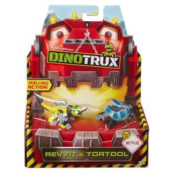 Mattel Dinotrux Die-Cast Vehicles - Revvit & Tortool CJW96 / CJW93 887961107593