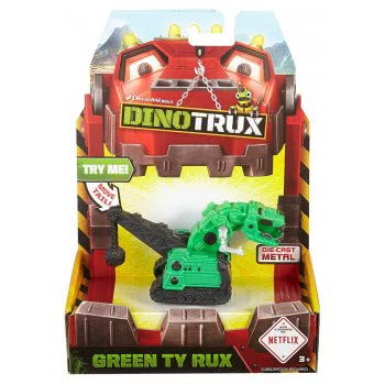Mattel Dinotrux Die-Cast Οχηματάκια - Green Tyrux CJW96 / DTV72 887961365252