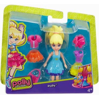Mattel Polly Pocket - Κούκλα Με Ρούχα: Polly Με Μπλε Φόρεμα CBW79 / DWC83 887961379266