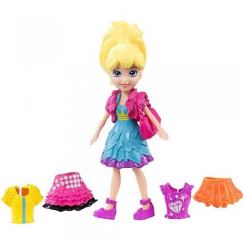 Mattel Polly Pocket - Κούκλα Με Ρούχα: Polly Με Μπλε Φόρεμα CBW79 / DWC83 887961379266