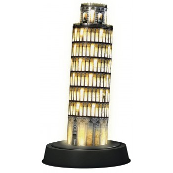 Ravensburger Παζλ 3D 216Τεμάχια Πύργος Της Πίζας Νυχτερινή Έκδοση 12515 4005556125159