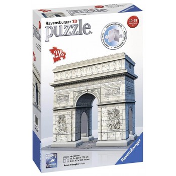 Ravensburger Puzzle 3D 216PC Arc De Triomphe 12514 4005556125142