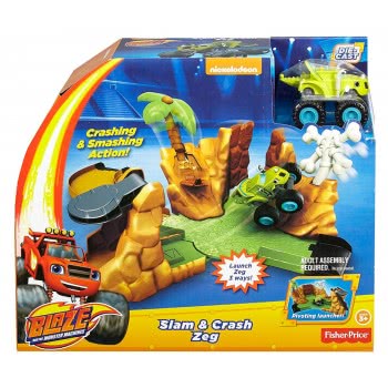 Mattel Blaze And The Monster Machines Slam And Crash Zeg DGK52 / DGK57 887961194654