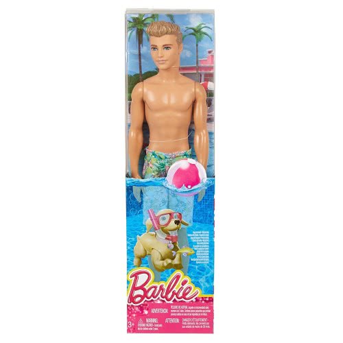Mattel Barbie Beach Water Play Ken Κούκλα FJF08 / DGT83 887961202564