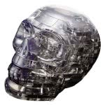 3D Crystal Puzzle: Black Skull, 48Pcs 90217 4893718902171