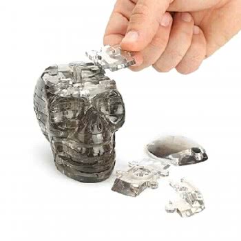 3D Crystal Puzzle: Κρανίο Μαύρο, 48Κομ. 90217 4893718902171
