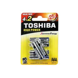 TOSHIBA Αλκαλικές Μπαταρίες AAA High Power Value Pack4+2 Δώρο 152654 4904530592614