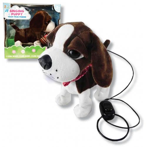 Toys-shop Choice Battery Operated Walking And Barking Dog Brown-White 4-05024 5205812074989