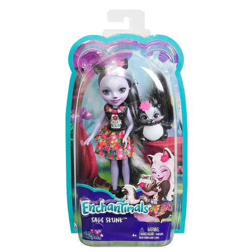 Mattel Enchantimals Κούκλα Και Ζωάκι Sage Skunk And Caper DVH87 / DYC75 887961408775