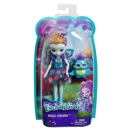 Mattel Enchantimals Κούκλα Και Ζωάκι Sage Patter Peacock And Flap DVH87 / DYC76 887961408799