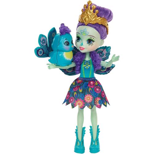 Mattel Enchantimals Κούκλα Και Ζωάκι Sage Patter Peacock And Flap DVH87 / DYC76 887961408799