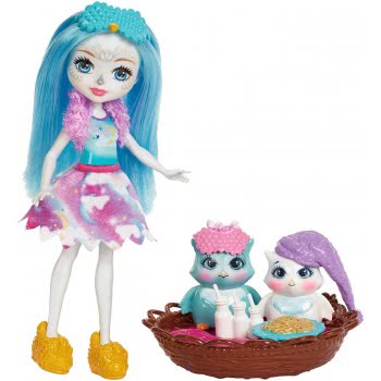 Mattel Enchantimals Doll And Animal With Accessories Sleepover Night Owls FCC62 / FCG78 887961450156